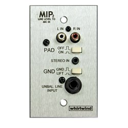 Whirlwind MIPAID - Inputs XLRF 3.5mm TRS  Output Balanced Screw Terminal  Mono HPF Linkable 2-Gang White